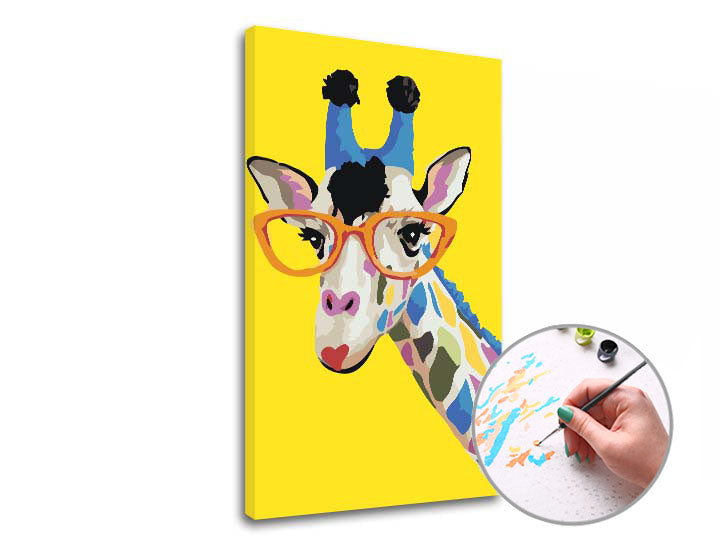 Malování podle čísel GIRAFA S OKULIÁRY