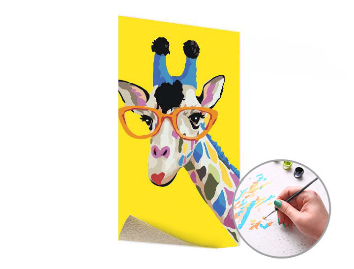 Malování podle čísel GIRAFA S OKULIÁRY
