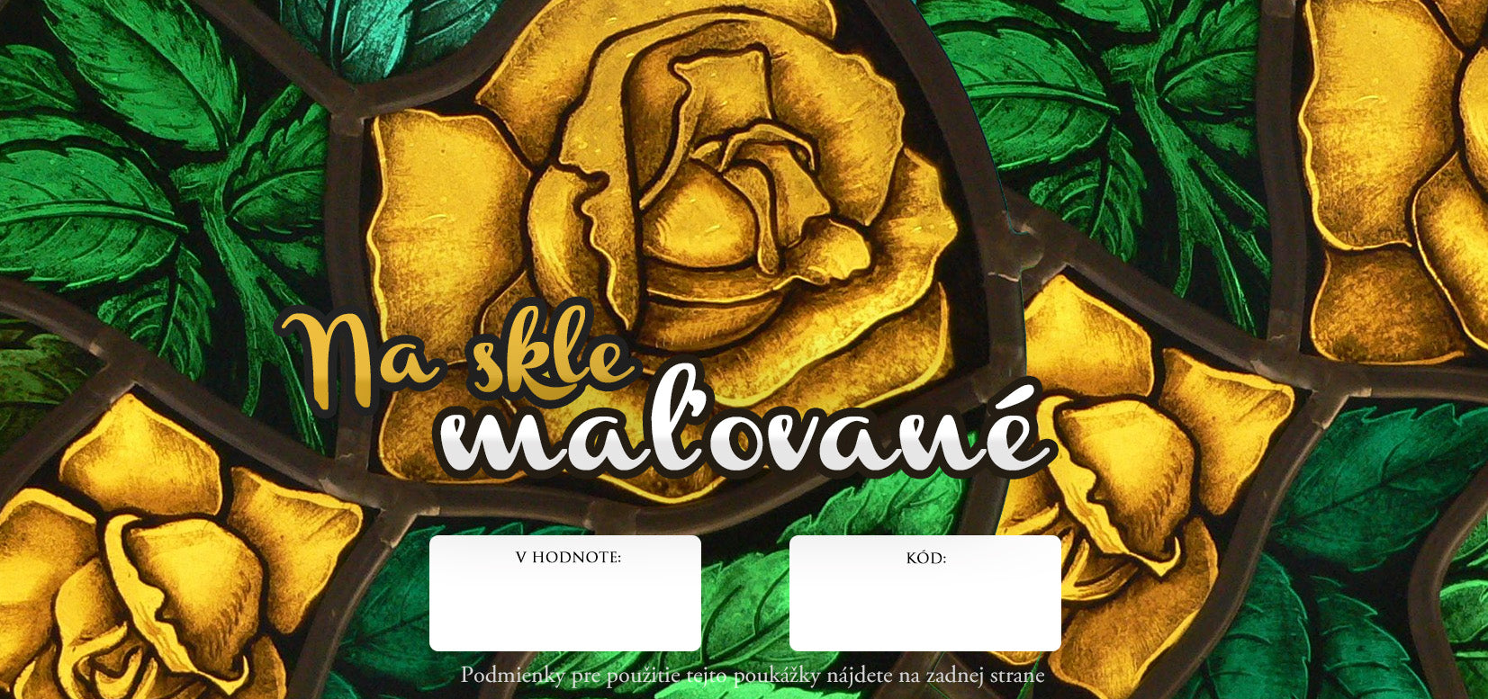 Dárkový POUKAZ - Na skle malované