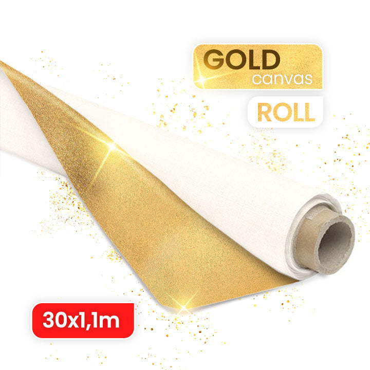 ARTMIE MIDAS zlaté malířské plátno na roli 30 metrů - různé šířky