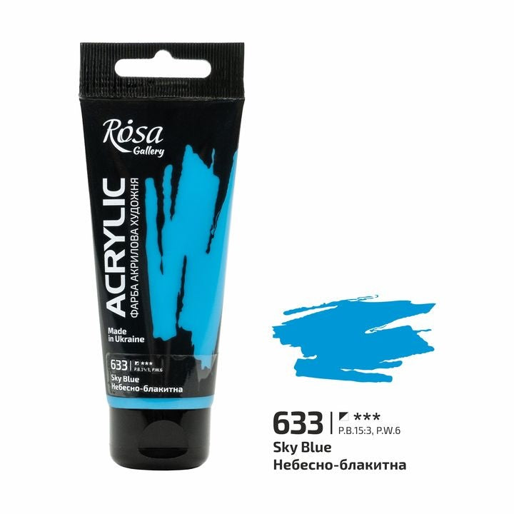Acrylic paint, 60 ml, ROSA Gallery – Titánovo biela (602)