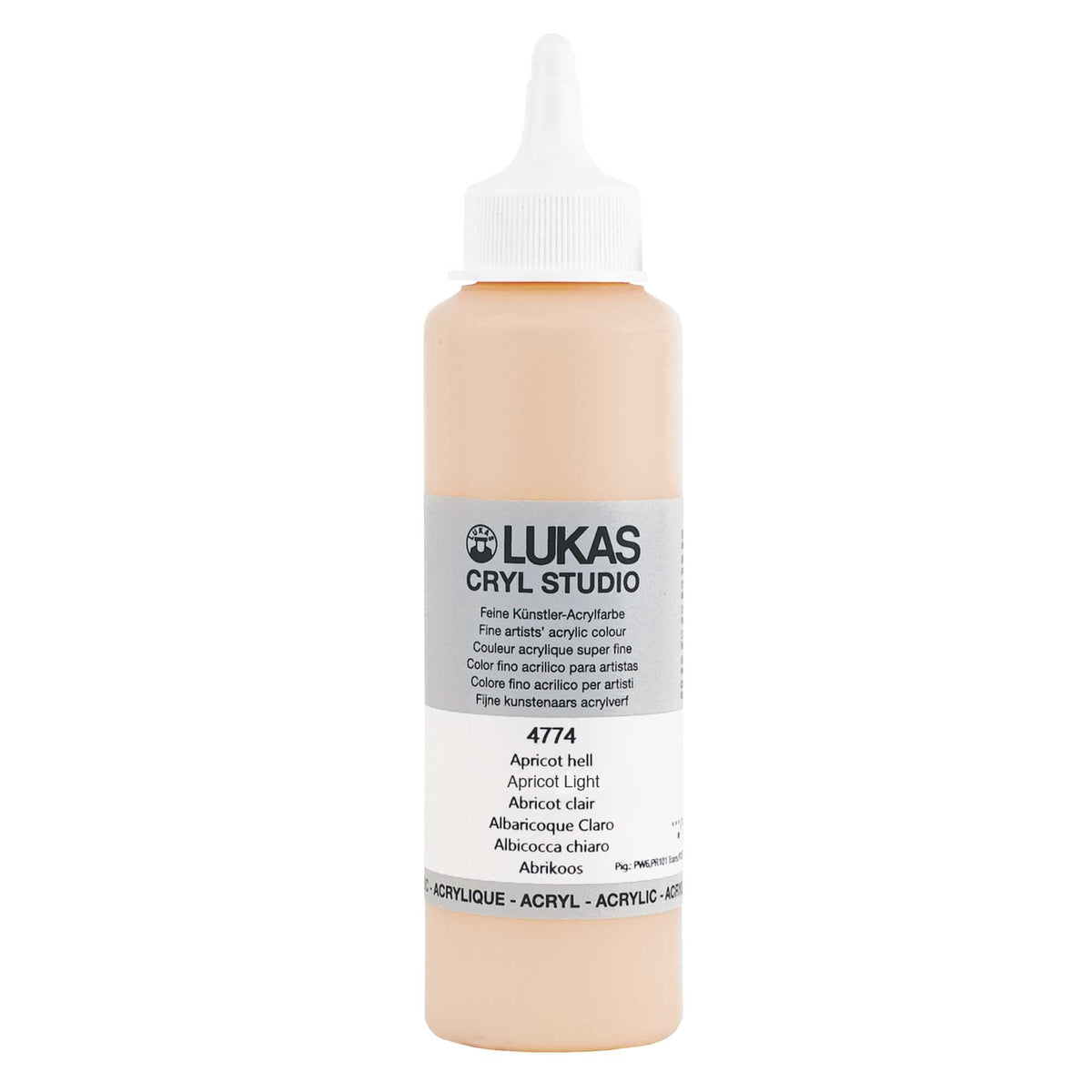 Akrylová barva LUKAS Cryl Studio 250 ml | různé odstíny – Meruňková světlá