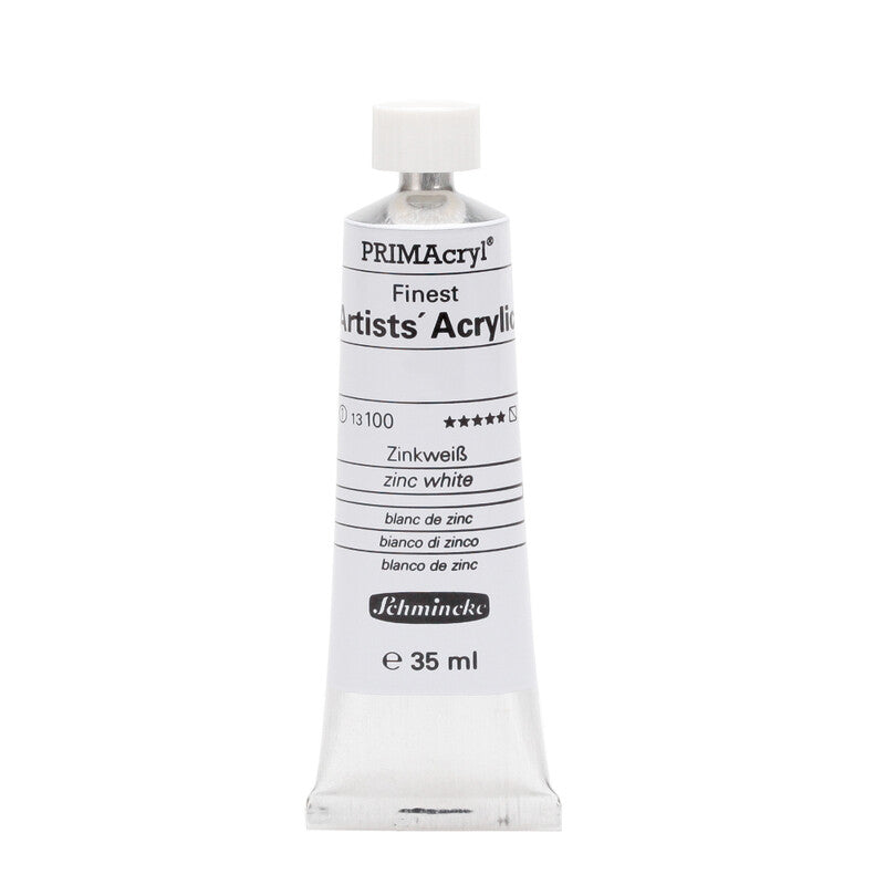 Akrylové barvy Schmincke PRIMAcryl Professional 35 ml – 100 Zinková bílá
