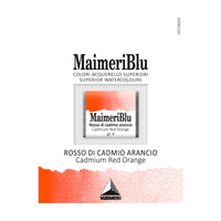 Akvarelová barva Maimeri Blu – půlpánvička 1,5 ml – Kadmium červenooranžové