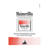 Akvarelová barva Maimeri Blu – půlpánvička 1,5 ml – Permanentní červená světlá
