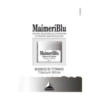 Akvarelová barva Maimeri Blu – půlpánvička 1,5 ml – Titanová běloba