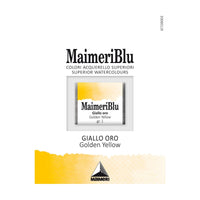 Akvarelová barva Maimeri Blu – půlpánvička 1,5 ml – Zlatá žlutá
