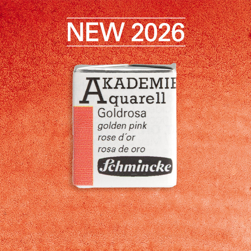 Akvarelová barva Schmincke AKADEMIE 1/2 pánvička - Golden pink – 305 Zlatě růžová