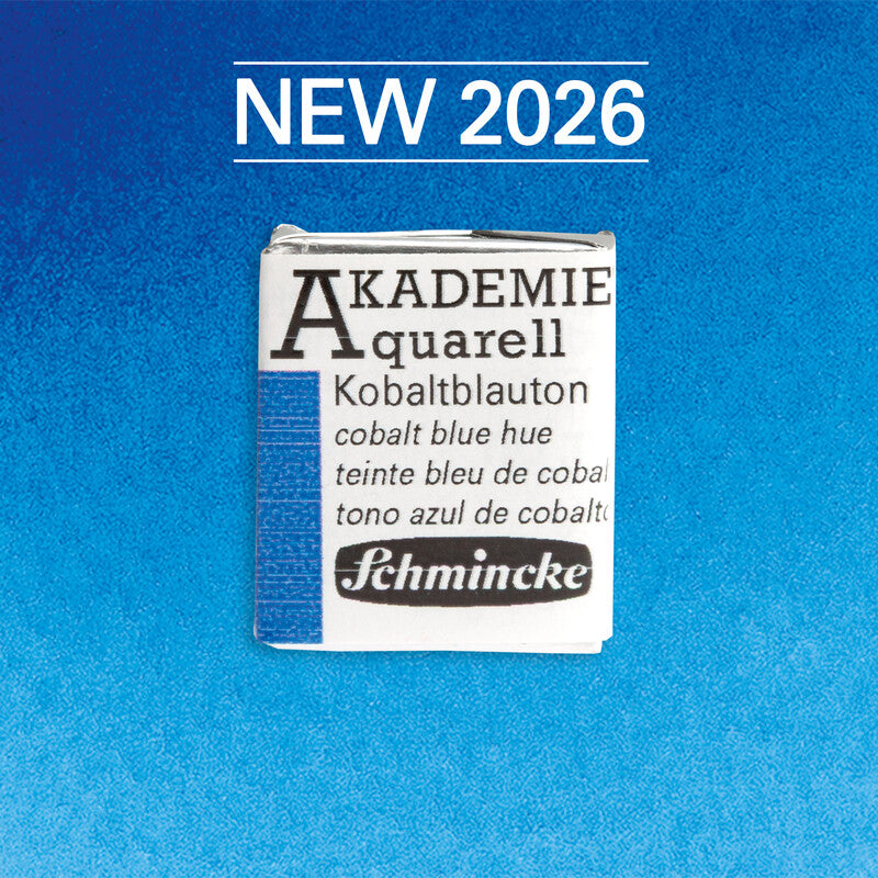 Akvarelová barva Schmincke AKADEMIE 1/2 pánvička - Golden pink – 405 Kobaltová modrá imitace