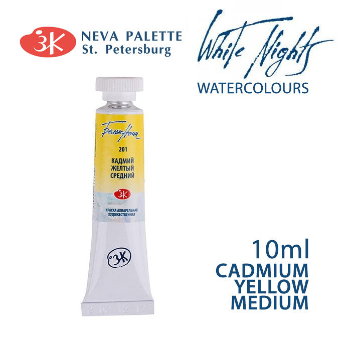Akvarelová barva White Nights 10 ml - Kadmium žluté střední