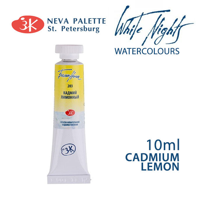 Akvarelová barva White Nights 10 ml - Kadmium citronové