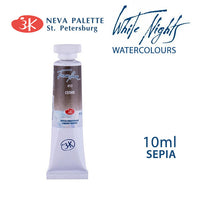 Akvarelová barva White Nights 10 ml - Sépiová