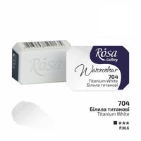 Akvarelové barvy Rosa Gallery pánvička 2.5 ml – 704 titánová biela