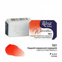 Akvarelové barvy Rosa Gallery pánvička 2.5 ml – 707 cadmium medium červená
