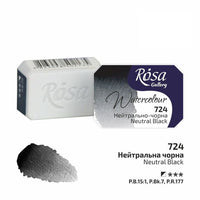 Akvarelové barvy Rosa Gallery pánvička 2.5 ml – 724 neutrálna čierna