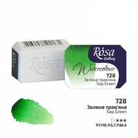 Akvarelové barvy Rosa Gallery pánvička 2.5 ml – 728 šťavnatá zelená