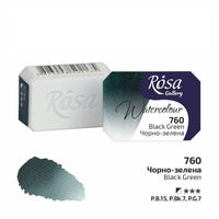Akvarelové barvy Rosa Gallery pánvička 2.5 ml – 760 čiernozelená