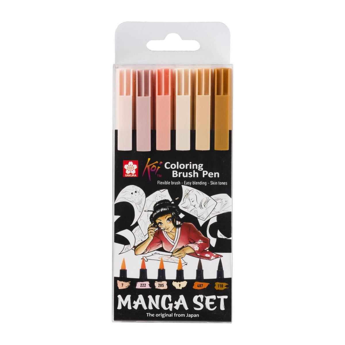 Akvarelové štětcové popisovače SAKURA Koi Coloring Brush Manga