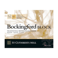 Akvarelový blok CANSON St Cuthberts Bockingford Rough 300 g/m² 31 – 41 cm - 12 listů