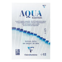 Akvarelový blok Clairefontaine Aqua Essentials 200 až 300 g/m² 10 – 24 cm - 12 listů