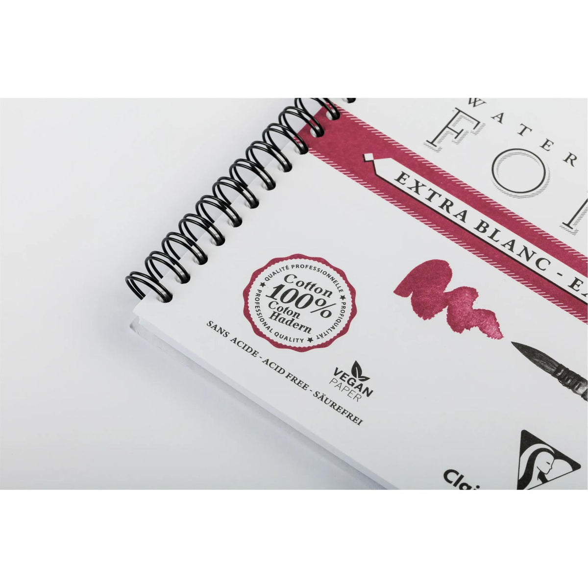 Akvarelový blok Clairefontaine Fontaine CP extra bílý 300 g 18 x 24 cm - 12 listů