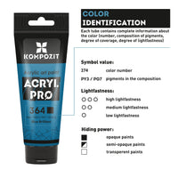 Sada akrylových barev Kompozit ACRYL PRO BOX 73 x 75 ml