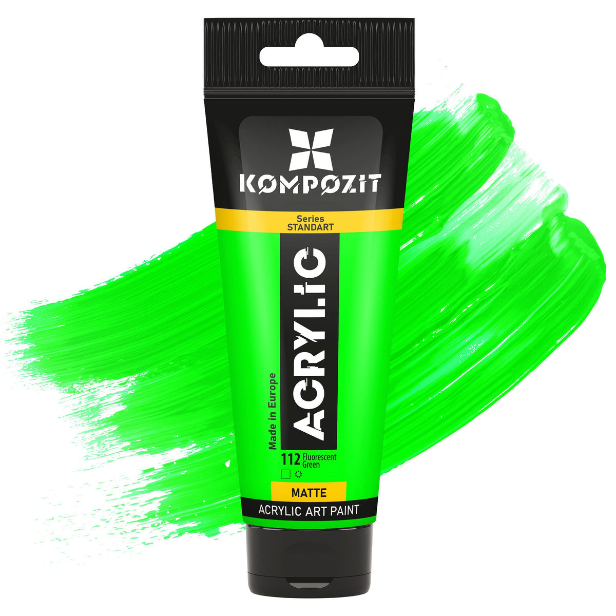 Akrylová barva Kompozit STANDART Fluorescent 75 ml – 112 Fluorescenční zelená