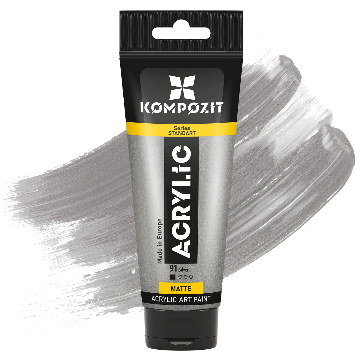 Akrylová barva STANDART Kompozit Metallic 75 ml – 91 Stříbrná