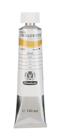 Barvy na linoryt Schmincke aqua-LINOPRINT 120 ml – 820 Zlatá