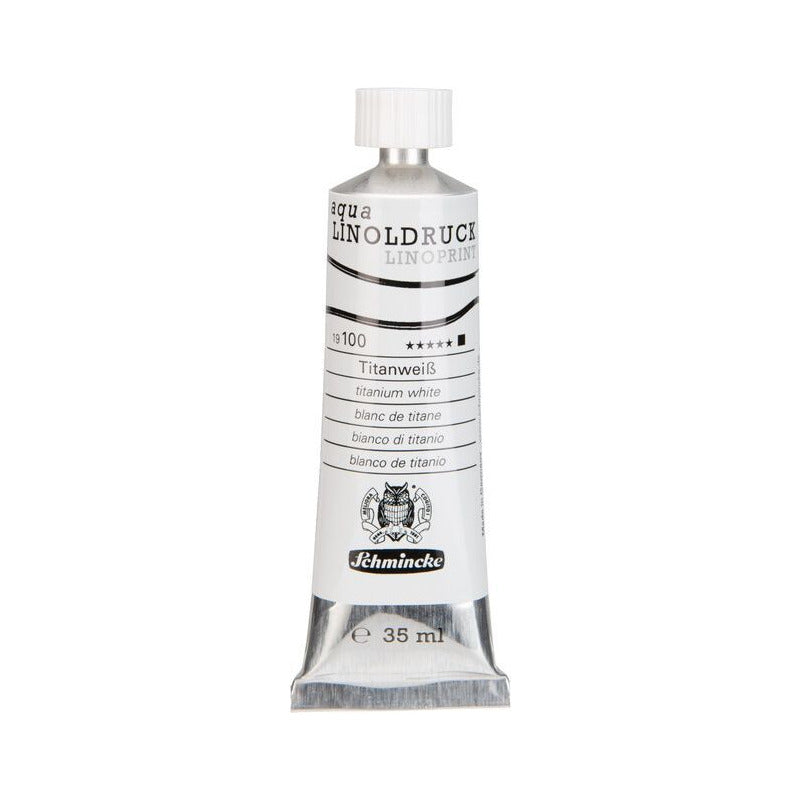 Barvy na linoryt Schmincke aqua-LINOPRINT 35 ml – 100 Titanová bílá
