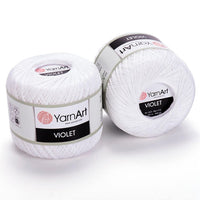 Bavlněná příze YarnArt Violet 50 g – 1000 biela
