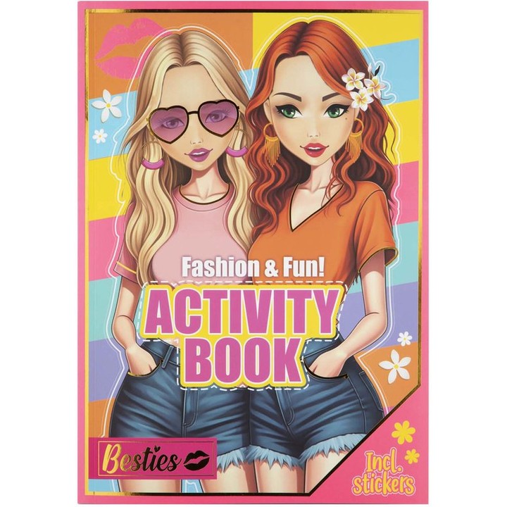 BESTIES Kniha aktivít A4 - Móda a samolepky