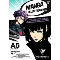 Blok papírů Clairefontaine Manga Illustration 250 g/m² A5 – A3 - 20 listů