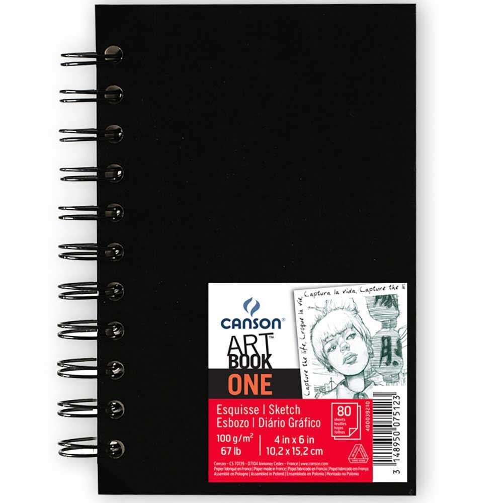 Canson Art Book One skicák 100 g/m², 80 listů, 10,2 x 15,2 cm se spirálovou vazbou