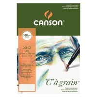 Skicák CANSON C a grain 180 g/m² A4, 30 listů, jemnozrnný, kroužková vazba
