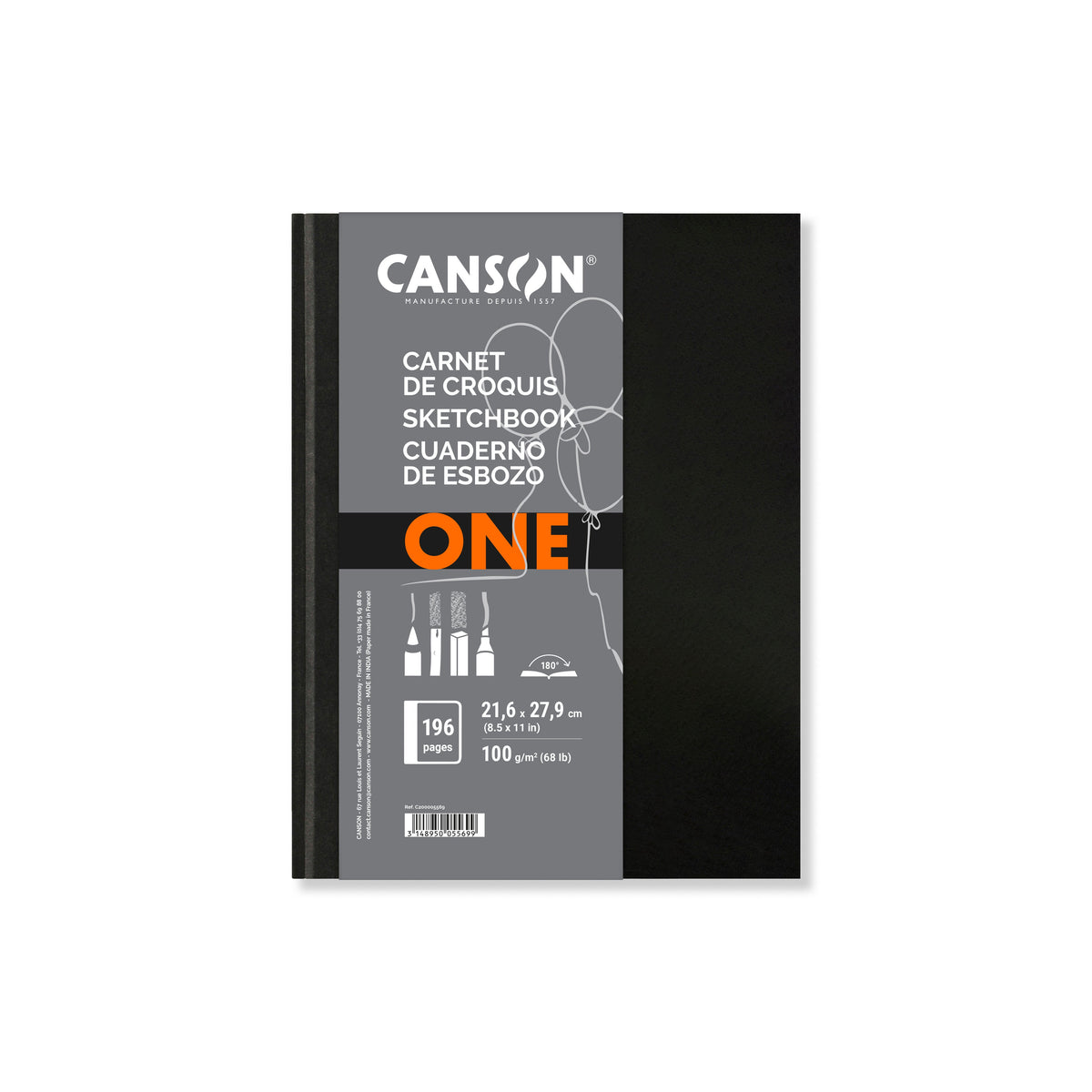 CANSON Canson Art Book One skicák v pevné vazbě 100 g/m² 98 listů - 21,6 x 27,9 cm