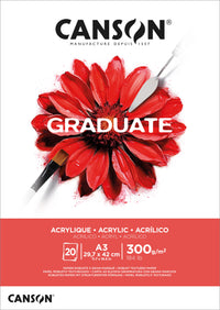 CANSON Graduate akrylový blok 300 g 20L A3 lepený
