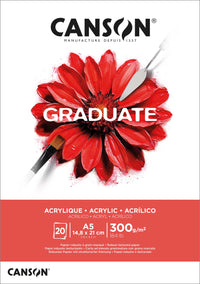 CANSON Graduate akrylový blok 300 g/m² - 20 listů, A5