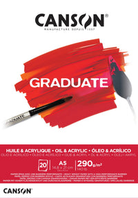 Canson Graduate blok na olej a akryl 290 g/m² 20 listů A5 lepený