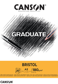 CANSON Graduate Bristol kreslicí blok 180 g/m² - 20 listů, A3, lepený