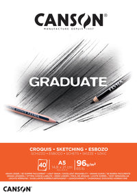 CANSON Graduate skicák 96 g/m², 40 listů, A5, lepený