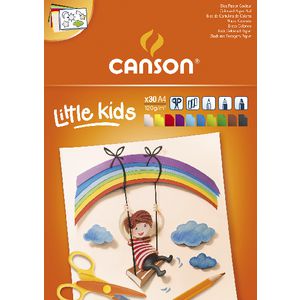 Barevný skicák CANSON Kids A4 - 120 g/m², 30 listů, mix 10 barev
