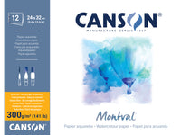 CANSON Montval akvarelový blok CP 300 g/m² - 12 listů, 24 x 32 cm, lepený