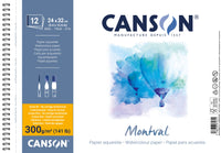CANSON Montval akvarelový blok CP 300 g/m² 12L 24 x 32 cm kroužková vazba
