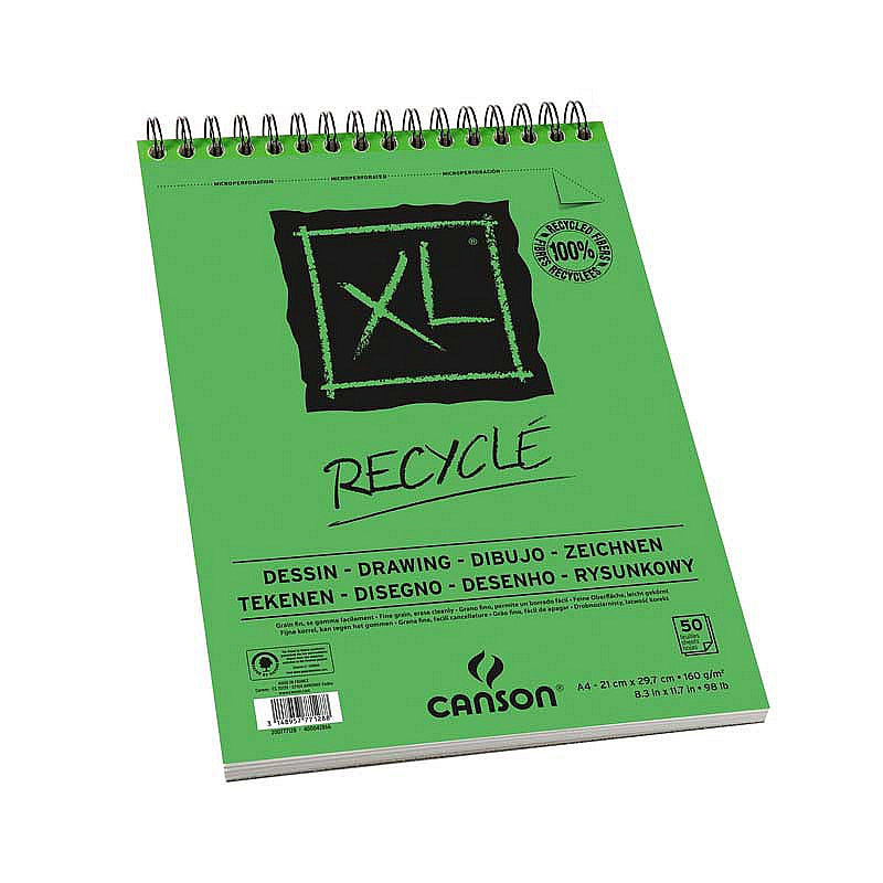 Kreslicí blok Canson XL Recycle 160 g/m² 50L A4 se spirálou