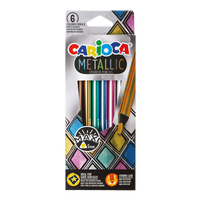Carioca trojhranné metalické pastelky Metallic, 6 ks