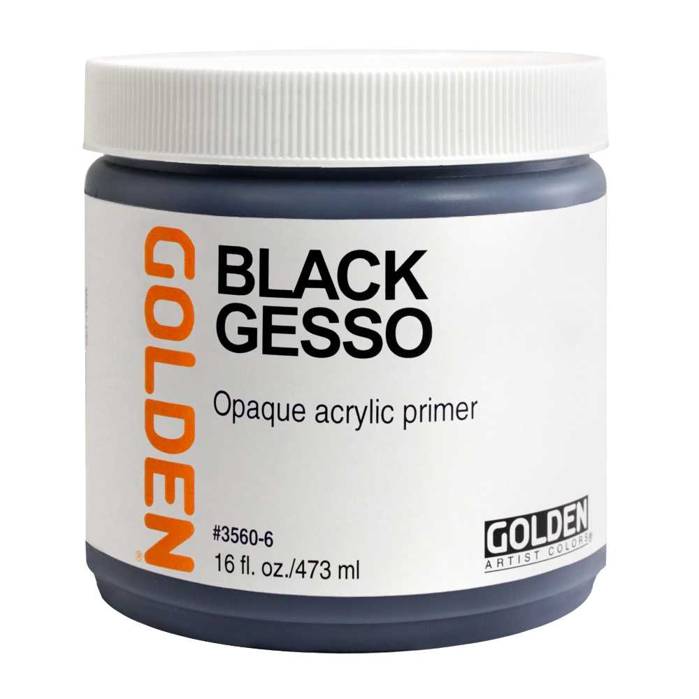 Černý akrylový šeps GOLDEN Black Gesso