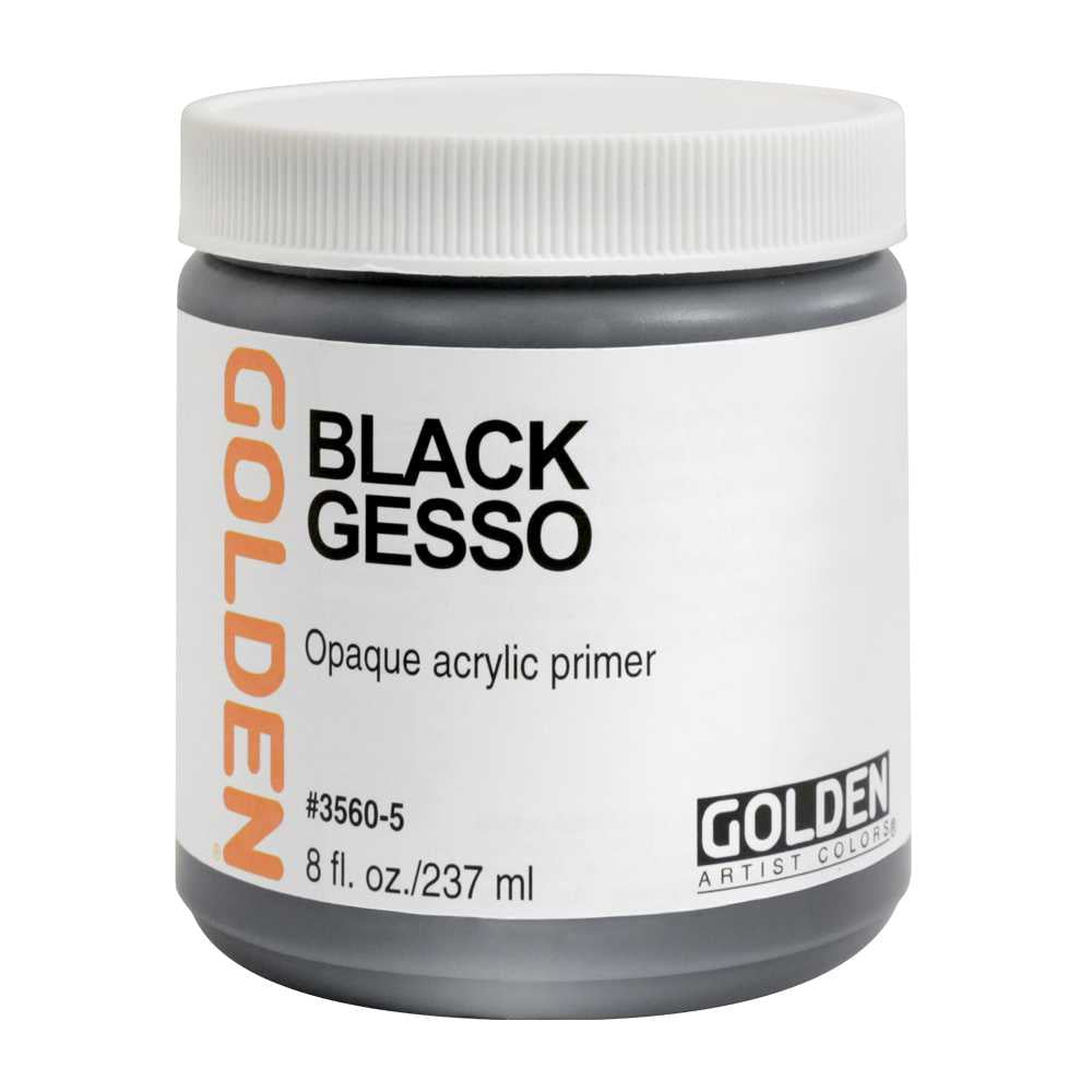 Černý akrylový šeps GOLDEN Black Gesso