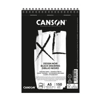Černý skicovací blok CANSON XL Dessin A5 - 150 g/m², 30 listů