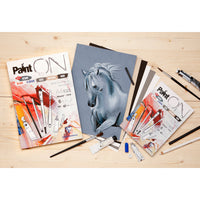 Clairefontaine Paint'On Mix Media blok č. 6 250 g 24L lepený různé barvy